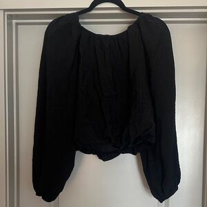 Bubble Hem Crop Women's Top